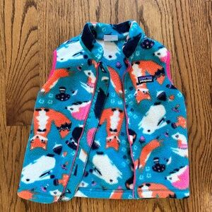 Animal print fleece vest